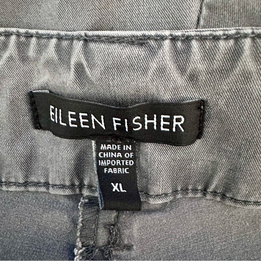 Eileen Fisher Charcoal Gray Utility Cargo Jogger Trousers Size XL - Picture 7 of 8